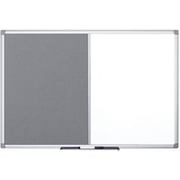 Bi-Office Whiteboard-Pinnwand MAYA KOMBI 120,0 x 90,0 cm Textil grau von Bi-Office