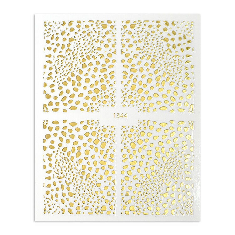 3D Gold/Silber/Multicolor Glänzende Nagel Aufkleber Leopardenmuster Klebefolie Slider Maniküre Art Tools von BiXbiteStudio