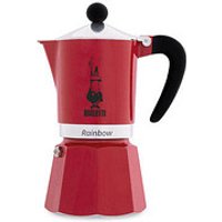 BIALETTI Rainbow Espressokocher rot, 6 Tassen von Bialetti