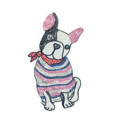 Bianriche Aufnäher mit Hunde-Pailletten, bestickt, zum Aufbügeln, für T-Shirts, Jeans, Hüte, Taschen, DIY-Zubehör, #5 Bianriche Aufnäher mit Hunde-Pailletten, bestickt, zum Aufbügeln, für T-Shirts, Jeans, Hüte, Taschen, DIY-Zubehör, #5 von Bianriche