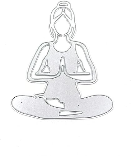 Bianriche Metall Stanzformen Schablonen Yoga Vorlage Formen Prägewerkzeug für DIY Scrapbooking Papier Handwerk Dekorativ von Bianriche