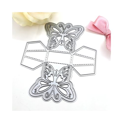 Bianriche Metall-Stanzschablonen Schmetterling Schablonen Box Vorlage Prägewerkzeug für Karten DIY Scrapbooking Fotoalbum Dekoration, D# von Bianriche