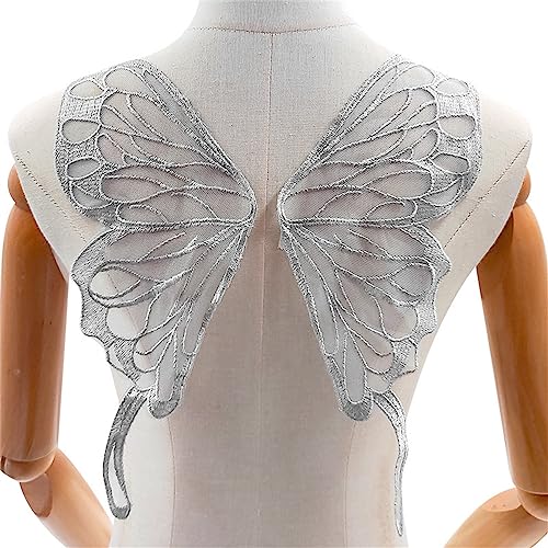 Bianriche Schmetterlinge, Spitze, bestickte Applikation, zum Aufnähen, für Kleider, Tops, Jacken, Jeans, Rucksäcke, Hüte, Fun Arts, 37 x 13 cm, Bl Bianriche Schmetterlinge, Spitze, bestickte Applikation, zum Aufnähen, für Kleider, Tops, Jacken, Jeans, Rucksäcke, Hüte, Fun Arts, 37 x 13 cm, Bl von Bianriche