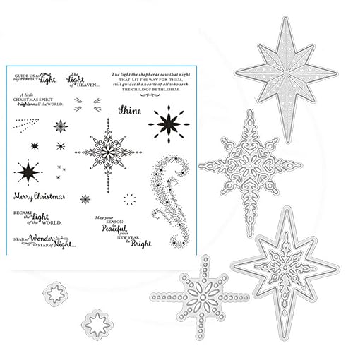 Bianriche Schneeflocke Klar Silikon Stempel Stanzformen Schablonen Vorlage Präge für Karten DIY Herstellung Scrapbooking Foto Dekoration von Bianriche