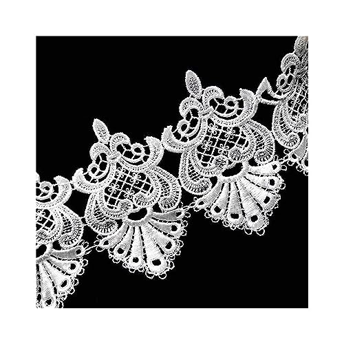 Bianriche Spitzenband, Stickerei, Blumenrand, Nähen, Trimmen für Bastelarbeiten, Hochzeitskleid, Brautkleidung, Projektdekoration, 13,7 m, Weiß Bianriche Spitzenband, Stickerei, Blumenrand, Nähen, Trimmen für Bastelarbeiten, Hochzeitskleid, Brautkleidung, Projektdekoration, 13,7 m, Weiß von Bianriche