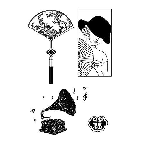 Bianriche Transparenter Stempel Mädchen Fan Grammophone Silikon Stempel Siegel für DIY Scrapbooking Handwerk Fotoalbum Kartenherstellung Dekoration #2 Bianriche Transparenter Stempel Mädchen Fan Grammophone Silikon Stempel Siegel für DIY Scrapbooking Handwerk Fotoalbum Kartenherstellung Dekoration #2 von Bianriche