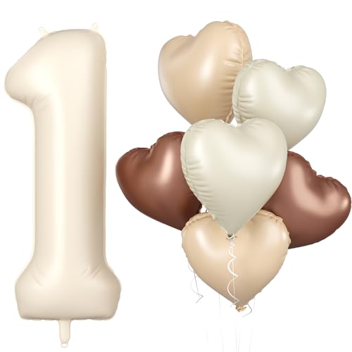 Luftballon 1. Geburtstag, 40 Zoll Beige Zahl 1 Luftballon, XXL Cremefarbene Nummer 1 Folienballon Braune Aprikosen Herzluftballon Neutraler Helium für Jungen Mädchen Babyparty 1. Geburtstag Party Deko Luftballon 1. Geburtstag, 40 Zoll Beige Zahl 1 Luftballon, XXL Cremefarbene Nummer 1 Folienballon Braune Aprikosen Herzluftballon Neutraler Helium für Jungen Mädchen Babyparty 1. Geburtstag Party Deko von Biapian
