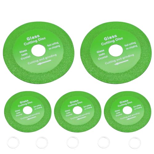 Biaungdo 5 Pack Diamant-Edged Glas Trennscheibe 4 Zoll Ultradünne Glas Fliesenschneider Polierscheibe Sägeblatt Rad zum Schleifen von Jade, Kristall, Weinflaschen, Fliesen Biaungdo 5 Pack Diamant-Edged Glas Trennscheibe 4 Zoll Ultradünne Glas Fliesenschneider Polierscheibe Sägeblatt Rad zum Schleifen von Jade, Kristall, Weinflaschen, Fliesen von Biaungdo