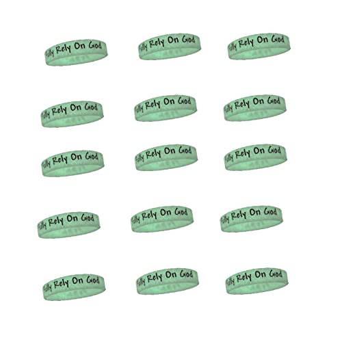 Glühen im Dunkeln, vollständig auf Gott Frosch, Halloween-Alternative, motivierendes Zitat, Gummi, christlich, religiöse Armbänder, inspirierende Silikon-Armbänder, für Damen und Herren von Biblebanz
