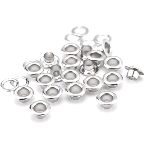 1000 Sets Ösen für die Bibykivn Ösenzange Set 10mm (Setzwerkzeuge nicht enthalten), Ösen mit Aufbewahrungsbox für Stoff, Planen, Vorhänge von Bibykivn