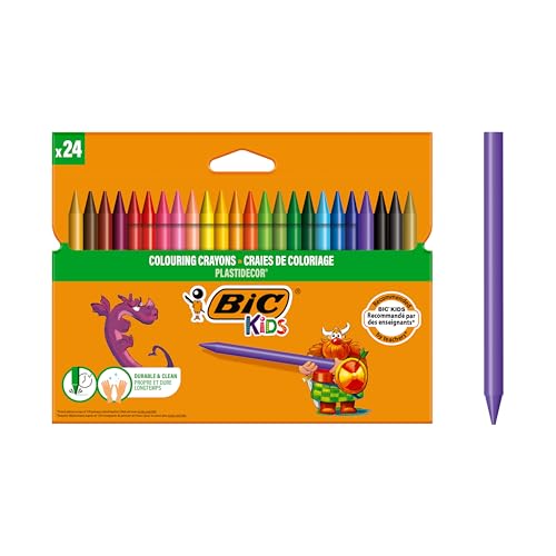 BIC Kids Plastidecor Wachsmalkreiden, Gold und Silber - 24er Pack von BIC Kids