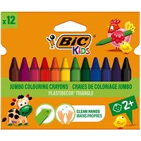 BIC Plastidecor Triangle Wachsmalstifte farbsortiert, 12 St. von Bic