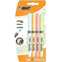 BIC Highlighter Grip Pastel Textmarker farbsortiert, 4 St. von Bic