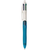 BIC 4-Farben-Kugelschreiber 4 Colours GRIP Medium blau Schreibfarbe farbsortiert, 1 St. von Bic