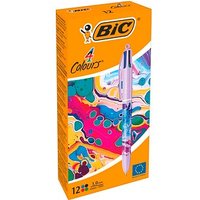 BIC 4-Farben-Kugelschreiber 4 Colours Hydro bunt, Schreibfarbe: blau, rot, schwarz, grün, 1 St. von Bic