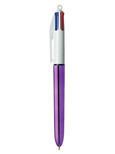 BIC 4 Farben Kugelschreiber 4 Colours Shine, Schaft in metallic lila, 12er Pack, Ideal für das Büro, das Home Office oder die Schule BIC 4 Farben Kugelschreiber 4 Colours Shine, Schaft in metallic lila, 12er Pack, Ideal für das Büro, das Home Office oder die Schule von BIC