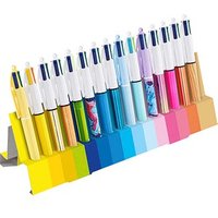 BIC 4-Farben-Kugelschreiber 4 Colours bunt, Schreibfarbe: blau, rot, grün, schwarz, pink, violett, türkis, limettengrün, orange, gelb, neongelb, 15 St. BIC 4-Farben-Kugelschreiber 4 Colours bunt, Schreibfarbe: blau, rot, grün, schwarz, pink, violett, türkis, limettengrün, orange, gelb, neongelb, 15 St. von Bic