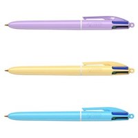 BIC 4-Farben-Kugelschreiber PASTEL pastellgelb, pastellrosa, pastellblau, Schreibfarbe: schwarz, blau, grün, rot, 1 St. BIC 4-Farben-Kugelschreiber PASTEL pastellgelb, pastellrosa, pastellblau, Schreibfarbe: schwarz, blau, grün, rot, 1 St. von Bic