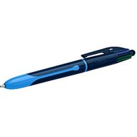 BIC 4-Farben-Kugelschreiber 4-Colours Smooth blau/hellblau, Schreibfarbe: schwarz, blau, rot, grün, 1 St. BIC 4-Farben-Kugelschreiber 4-Colours Smooth blau/hellblau, Schreibfarbe: schwarz, blau, rot, grün, 1 St. von Bic