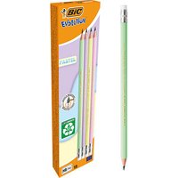 BIC EVOLUTION PASTEL Bleistifte HB rosa, lila, grün, gelb mit Radierer, 10 St. BIC EVOLUTION PASTEL Bleistifte HB rosa, lila, grün, gelb mit Radierer, 10 St. von Bic