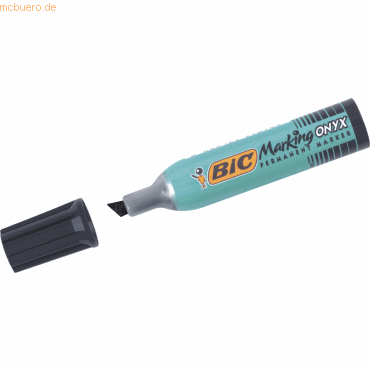 Bic Permanentmarker Marking Onyx Keilspitze schwarz von Bic