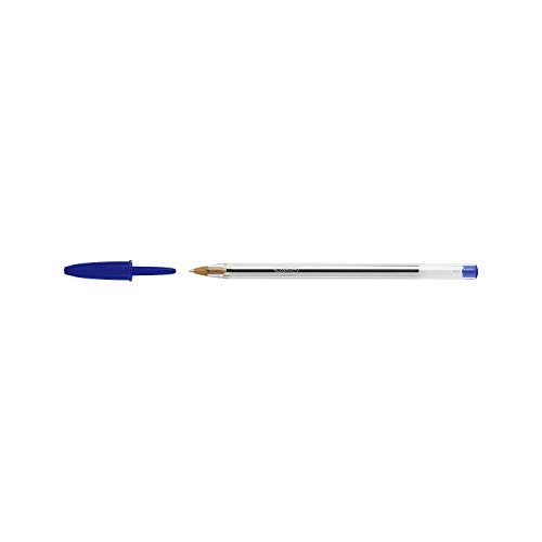 Vorteilspack Kugelschreiber mit Kappe BIC® Cristal® Original, 0,4 mm, blau o. schwarz, 100 Stück blau von Bic
