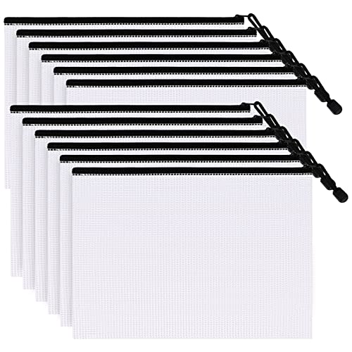 12 Stück A5 Netztaschen mit Reißverschluss, PVC-Netz-Reißverschluss, wasserdichte Kunststoff-Netz-Aktenbeutel, Mehrzweck-Netz-Organizer-Taschen, transparente Dokumenten-Aufbewahrungstaschen 12 Stück A5 Netztaschen mit Reißverschluss, PVC-Netz-Reißverschluss, wasserdichte Kunststoff-Netz-Aktenbeutel, Mehrzweck-Netz-Organizer-Taschen, transparente Dokumenten-Aufbewahrungstaschen von Bidponds