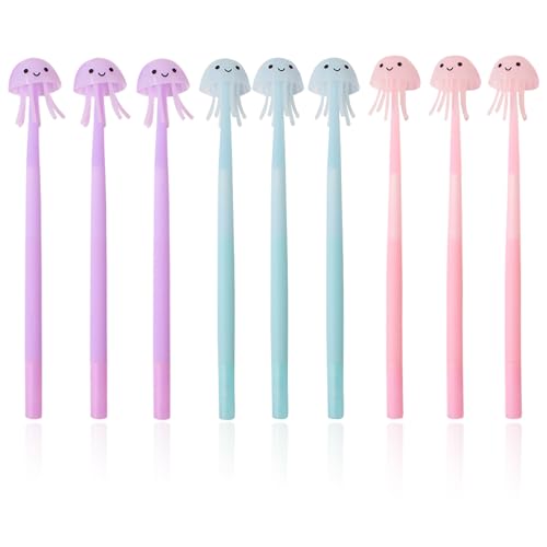 9 PCS Cartoon Tiere Stifte, Neuheit Quallen Stifte, Funky Schreiben Nette Gel Stifte, Spaß Kugelschreiber für Nette schwarze Gel Tinte Stifte, Bürobedarf 9 PCS Cartoon Tiere Stifte, Neuheit Quallen Stifte, Funky Schreiben Nette Gel Stifte, Spaß Kugelschreiber für Nette schwarze Gel Tinte Stifte, Bürobedarf von BieFuSin
