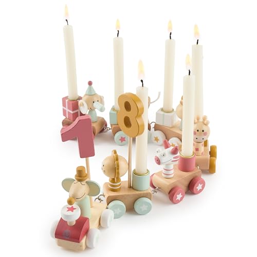 Bieco Geburtstagszug Holz - Berry Look 0-99 Jahre mit 6 Kerzen - Tischdeko Kindergeburtstag Kerzen Geburtstag Zug Geburtstagszug Mädchen Geburtstagskranz Geburtstagskerzen Zug Geburtstagsring Deko Bieco Geburtstagszug Holz - Berry Look 0-99 Jahre mit 6 Kerzen - Tischdeko Kindergeburtstag Kerzen Geburtstag Zug Geburtstagszug Mädchen Geburtstagskranz Geburtstagskerzen Zug Geburtstagsring Deko von Bieco