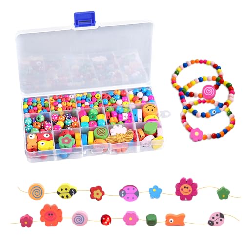 Bieiyhe 390 Stück Bunte Holzperlen zum Auffädeln,Holzperlen Fädelspiel,Holzperlen Basteln,Armbänder Diy Set,Bastelperlen Set Holz,Holzspielzeug Fädelspiel Lernspiel,Fädelperlen Gemüse für Kinder Bieiyhe 390 Stück Bunte Holzperlen zum Auffädeln,Holzperlen Fädelspiel,Holzperlen Basteln,Armbänder Diy Set,Bastelperlen Set Holz,Holzspielzeug Fädelspiel Lernspiel,Fädelperlen Gemüse für Kinder von Bieiyhe