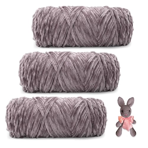 Bieiyhe Chenille Garn zum Häkeln 3 X 100 g, Handstrickgarn,Wollbiene,Chenillegarn Kuschelweich,Häkelgarn Wolle,Babywolle,Strickwolle Set,Grobstrick Super Soft,Chenille Garn Flauschig für Weben Schals Bieiyhe Chenille Garn zum Häkeln 3 X 100 g, Handstrickgarn,Wollbiene,Chenillegarn Kuschelweich,Häkelgarn Wolle,Babywolle,Strickwolle Set,Grobstrick Super Soft,Chenille Garn Flauschig für Weben Schals von Bieiyhe