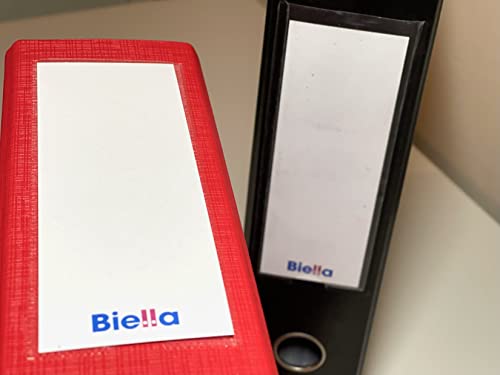 100 Biella Ordnerrücken-Schilder breit, 51x145 mm, weiß, Ordner-Etiketten für 7 cm breite Aktenordner, Ordnerbeschriftung 100 Biella Ordnerrücken-Schilder breit, 51x145 mm, weiß, Ordner-Etiketten für 7 cm breite Aktenordner, Ordnerbeschriftung von Biella
