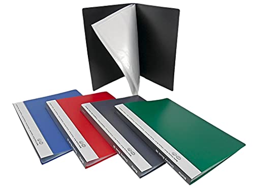 10x Biella Sichtbuch grün mit 20 A4 Sichthüllen für 40 Blatt, Präsentationsmappe mit Klarsicht-Hüllen, Sichthüllenbuch, Portfoliomappe, Angebotsmappe von Biella