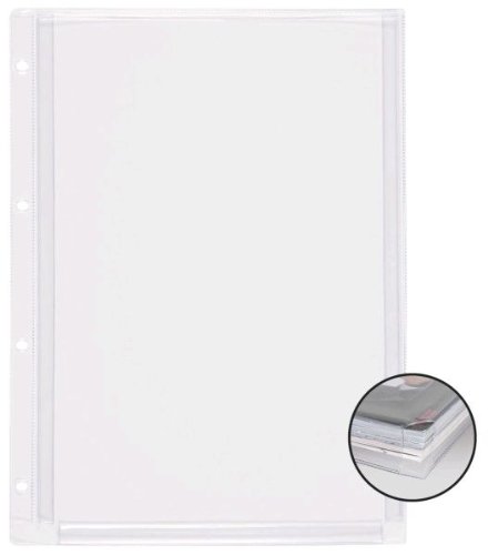 Biella 25x Transparente A4 Sichttasche, Dokumententasche für Prospekte, Broschüren, Kataloge, 300 my, volldeckend, Seitenfalz, 4 Loch, 210 x 210 mm, 0.3 mm stark von Biella