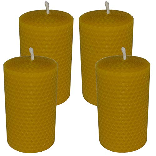 4 Bienenwachskerze gerollt 100 x 60 mm aus Bienenwachswaben hergestellt in Handarbeit aus dem Spessart 4 Bienenwachskerze gerollt 100 x 60 mm aus Bienenwachswaben hergestellt in Handarbeit aus dem Spessart von Bienenzauber