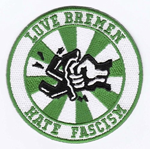 Bremen Aufnäher/Bügelbild/Abzeichen/Iron on Patch "Love Bremen - Hate Fascism" von Bienpatch