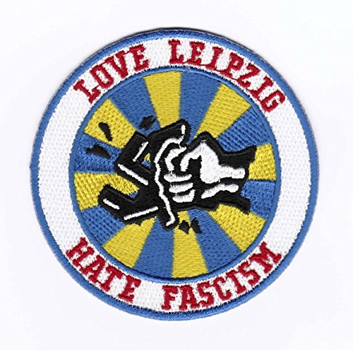 Leipzig Aufnäher/Bügelbild/Iron on Patch "Love Leipzig - Hate Fascism" von Bienpatch