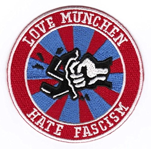 München Aufnäher/Bügelbild/Patch "Love München - Hate Fascism" von Bienpatch