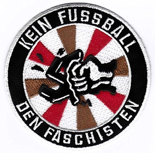 St Pauli Aufnäher/Bügelbild/Abzeichen/Iron on Patch "Kein Fussball den Faschisten" von Bienpatch