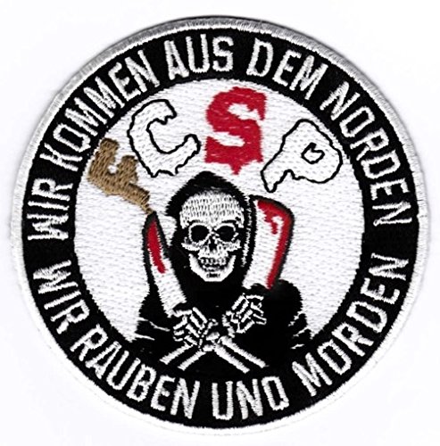 St Pauli Aufnäher/Bügelbild/Abzeichen/Iron on Patch "Wir kommen aus dem Norden Wir rauben und morden" von Bienpatch