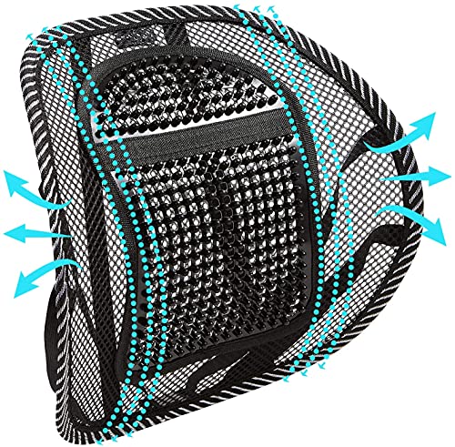 Big Ant Netz-Rückenstütze für Bürostuhl, Lendenwirbelstütze aus Netzstoff mit Gummiband, Rückenlehne für Bürostuhl/Autositz/zur Linderung von Rückenschmerzen Big Ant Netz-Rückenstütze für Bürostuhl, Lendenwirbelstütze aus Netzstoff mit Gummiband, Rückenlehne für Bürostuhl/Autositz/zur Linderung von Rückenschmerzen von Big Ant