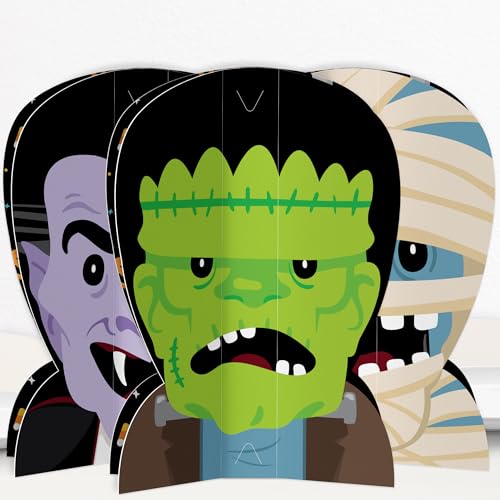 Big Dot of Happiness 3D-Halloween-Monster-Tischdekoration, freistehende Halloween-Party-Dekoration, Skelett, Dracula, Frankenstein und Mumien-Party-Mittelstücke, 8 Stück Big Dot of Happiness 3D-Halloween-Monster-Tischdekoration, freistehende Halloween-Party-Dekoration, Skelett, Dracula, Frankenstein und Mumien-Party-Mittelstücke, 8 Stück von Big Dot of Happiness