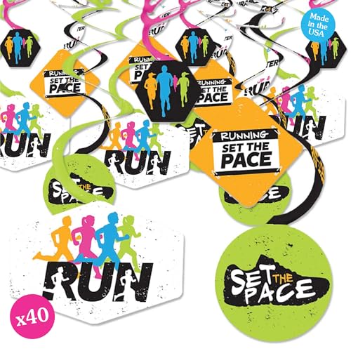 Big Dot of Happiness Du gibst das Tempo vor – Running – Track, Cross Country oder Marathon Party Hängendes Dekor – Party Dekoration Swirls – Set of 40 Big Dot of Happiness Du gibst das Tempo vor – Running – Track, Cross Country oder Marathon Party Hängendes Dekor – Party Dekoration Swirls – Set of 40 von Big Dot of Happiness