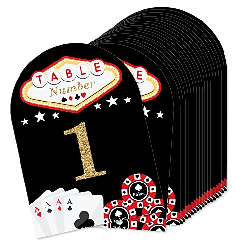 Big Dot of Happiness Las Vegas – Casino Party doppelseitige 12,7 x 17,8 cm Karten – Tischnummern – 1-20 Big Dot of Happiness Las Vegas – Casino Party doppelseitige 12,7 x 17,8 cm Karten – Tischnummern – 1-20 von Big Dot of Happiness