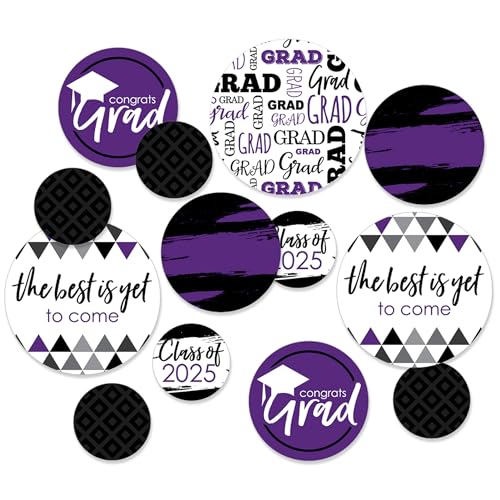 Big Dot of Happiness Purple Grad – Best is Yet to Come – 2023 Abschlussfeier Riesen Kreis Konfetti – Lila Grad Party Dekorationen – Großes Konfetti 27 Stück Big Dot of Happiness Purple Grad – Best is Yet to Come – 2023 Abschlussfeier Riesen Kreis Konfetti – Lila Grad Party Dekorationen – Großes Konfetti 27 Stück von Big Dot of Happiness