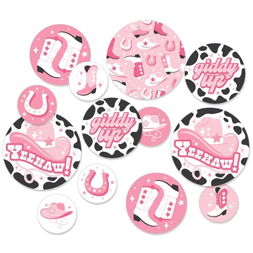 Big Dot of Happiness Rodeo Cowgirl – Pink Western Party Riesenkreis Konfetti – Party-Dekorationen – großes Konfetti 27 Stück Big Dot of Happiness Rodeo Cowgirl – Pink Western Party Riesenkreis Konfetti – Party-Dekorationen – großes Konfetti 27 Stück von Big Dot of Happiness