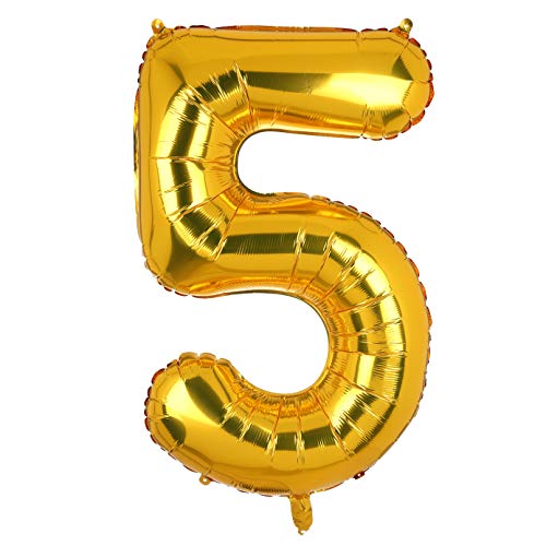 100 CM Groß Gold Zahl 5 Folienballon Luftballon Folien Mylar Riese MäDchen Helium Luftballons Geburtstag Party Deko Lieferungen Baby 100 CM Groß Gold Zahl 5 Folienballon Luftballon Folien Mylar Riese MäDchen Helium Luftballons Geburtstag Party Deko Lieferungen Baby von Big Eye Owl