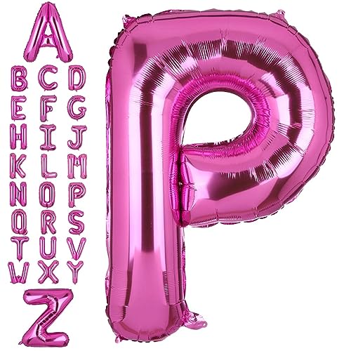 101,6 cm großer rosa Buchstaben P Folienballons großer einzelner Mylar-Ballon Geburtstag Party Dekoration Versorgung Babyparty (Pink P) von Big Eye Owl