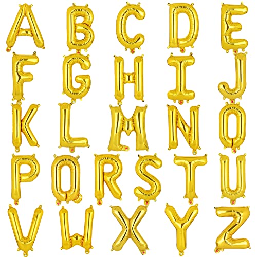 16 Zoll Klein Luftballon Buchstaben J Gold Ballons Small Mylar Alphabet Folienballon Jubiläum Babyparty Hochzeit Geburtstag Party Dekoration 40 CM（Gold J） von Big Eye Owl