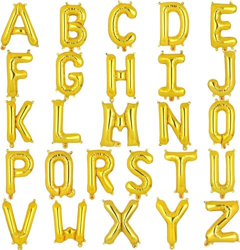 16 Zoll Klein Luftballon Buchstaben S Gold Ballons Small Mylar Alphabet Folienballon Jubiläum Babyparty Hochzeit Geburtstag Party Dekoration 40 CM von Big Eye Owl